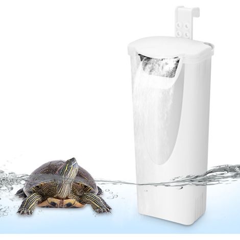 Filtre interne silencieux pour aquarium, type cascade, avec pompe de filtration basse consommation de 3 W, idéal pour les petits aquariums.