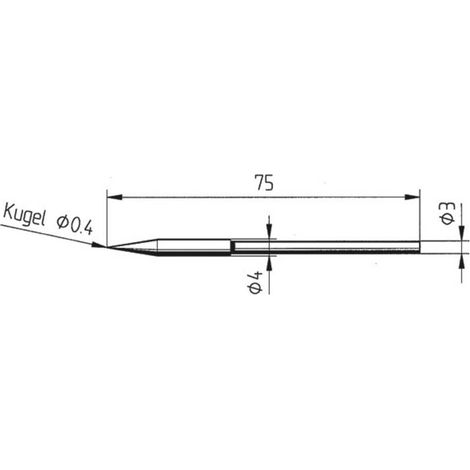 Ersa 212 BD LF Punta di saldatura Forma matita Dimensione punta 0.4 mm Contenuto 1 pz. (1/2)