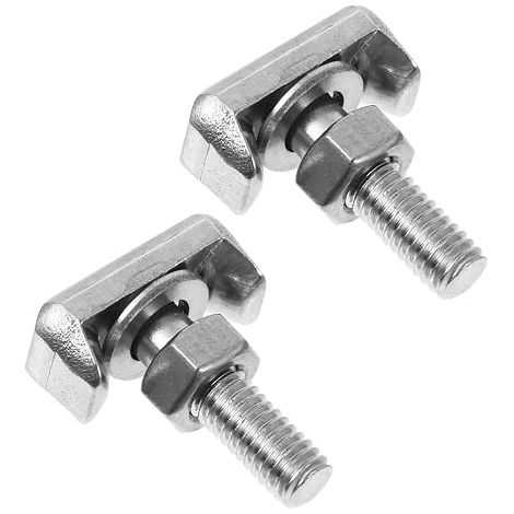 2 tornillos tensores de cable de batería tipo T con arandela para terminales de batería, repuestos para accesorios de automóviles. (1/3)
