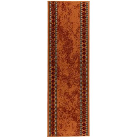 Runner Rug FLORNES Woven Orange 67 cm x 150 cm PP 7 mm vidaXL (1/4)