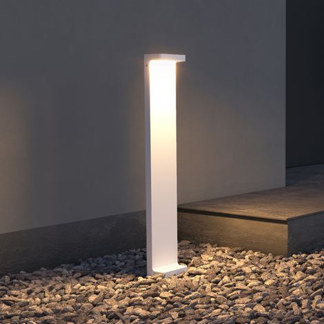 doporro Wegeleuchten Außen IP65 Pollerleuchte für Garten, 3000K Aussenleuchte, 10x6x60cm Außenlampe Standleuchte Sandweiß 6W LumaTorch