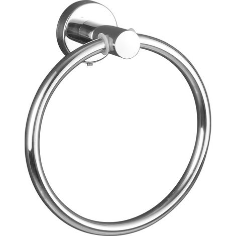 Sollbry Handtuchhalter, Handtuchring aus Edelstahl, 16 cm, runder Handtuchring zur Wandmontage für Badezimmer, Küche, Schlafzimmer usw. (Silber) (1/5)