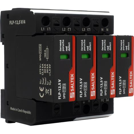 Parafoudre, protecteur de surtension, parafoudre T1 TYPE 1 sur rail DIN (1/5)