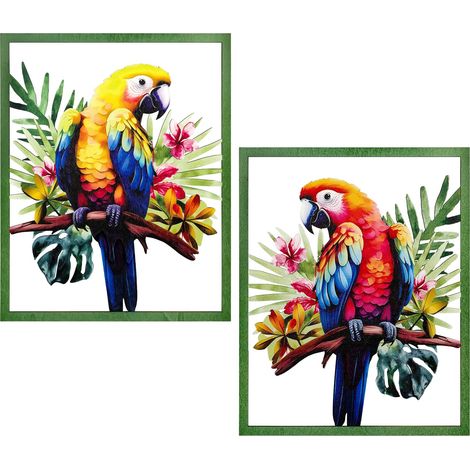 Décoration Murale en Bois Deco Murale Moderne Oiseaux Oiseau Jardin Mur Art Décoration Murale de Salon en Bois Thème Oiseau pour Chambre Salon Jardin Terrasse Clôture (1/5)