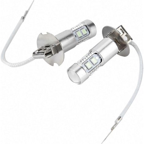 Kit de 2 ampoules LED H3 100 W 1200 lm 8000 K pour phares antibrouillard et feux de jour (1/5)