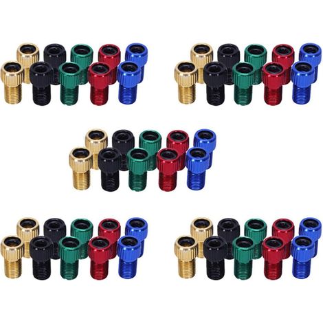 50Pcs Presta to Schrader Adaptateur de Valve Convertisseur Multicolore Vélo Vélo Tube de Pneu (1/5)