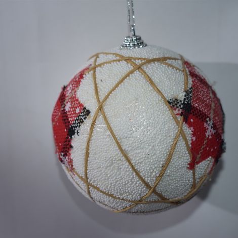 Palline bianca 10 cm 4pz da decorazioni addobbi natalizi per albero di natale (1/5)