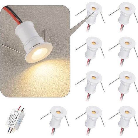 Projecteur LED miniature 902 120°, 12 V CC, 1 W, IRC 80, 75 lm, installation encastrée, convient à l'éclairage de meubles tels que les caves à vin, les armoires à chaussures, etc. (1/5)