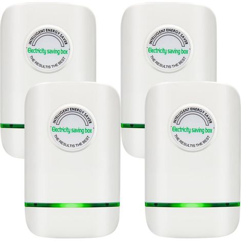 Multiprise d'économie d'énergie Stop Watt, compatible avec les prises européennes, certifiée verte (lot de 4, blanche).