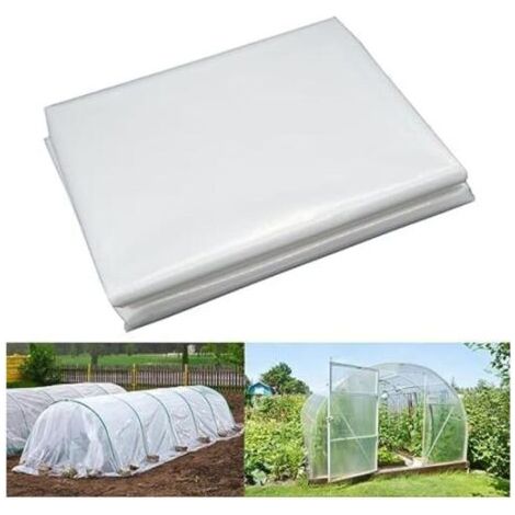mx 10 m greenhouse cover, transparent plastic cover, tunnel greenhouse cover, thick transparent PE film, suitable for plastic greenhouses for growing vegetables and tomatoes.