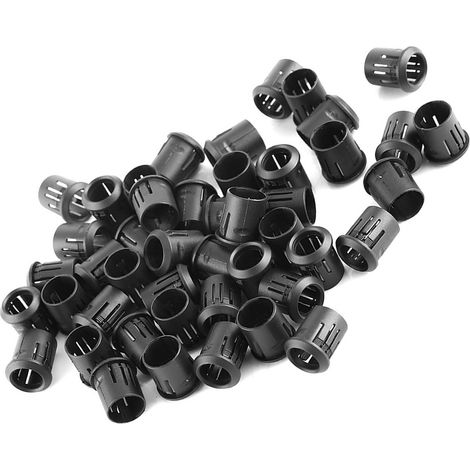 Support LED 10mm 50 Pièces Douille Nylon Noir Clip Fixation Diode Lampe (1/5)