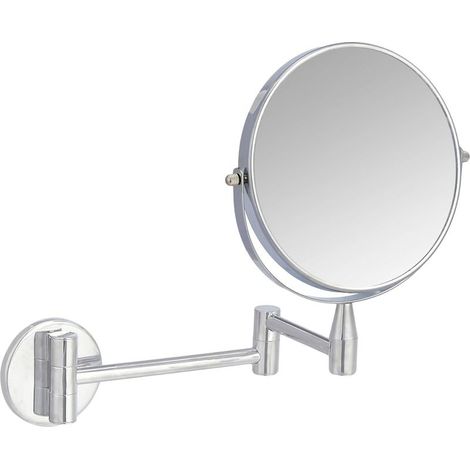 Miroir de courtoisie mural, grossissement 1x / 5x, chrome (1/4)