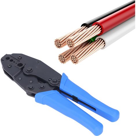 Pince à sertir à cliquet pour cosses coaxiales, pince à sertir à froid hexagonale 5 trous pour câbles audio BNC (1/5)