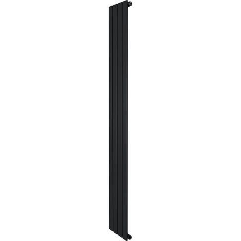 Radiatore Verticale Design Piatto Colonna Singola Nero 1800x280 mm