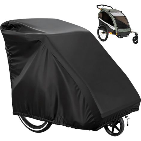 Bache Velo Exterieur, 140 X 84 X 99 cm Housse Velo Exterieur Protection, Housse Velo, Bache Velo housse Imperméable Noir pour Remorque de Vélo Remorque pour Chien et Remorque de Charge (1/5)