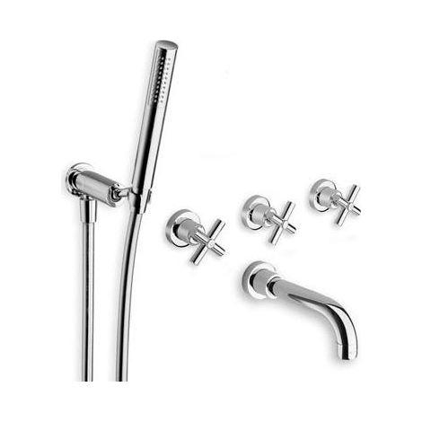 BAIN/DOUCHE EXECUTIVE ENCASTRE 2 SORTIES CHROME - CRISTINA ONDYNA EV11151 (1/2)