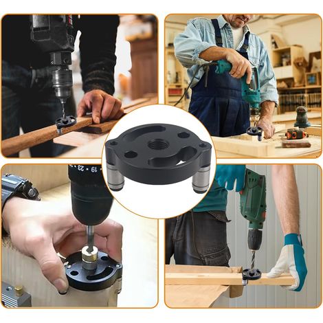 Kit posizionatore di foratura verticale, per foratura centrale, con 8 boccole di foratura da 3-10 mm, posizionatore di foratura verticale, utensile per lavorazione del legno, guida di foratura regolab (1/4)