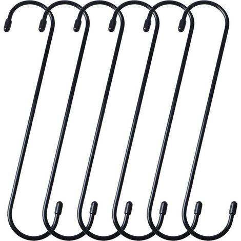 Lot de 6 crochets d'extension de 25 cm de long pour ustensiles de cuisine, pergola et placard (1/3)