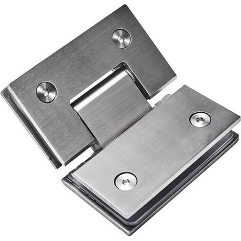 135° Charnière de Douche sans Cadre à Verre Support de charnières Porte Douche 304 Acier Inoxydable 2pcs (1/5)