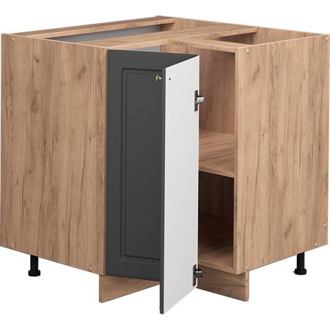 Mobile ad angolo cucina Fame-Line, Antracite-oro, 80.5 cm senza piano di lavoro, Vicco (1/5)