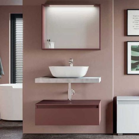 Mensolone Singolo da 80 cm - Spessore 6 cm - color grigio spatolato (1/3)