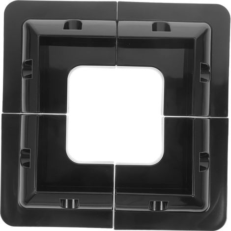 Supporto per pannelli solari per camper e barche, non richiede fori, supporto per esterni con design ottimizzato per la ventilazione, kit nero, adatto per camper e tetti piani.