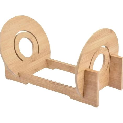 Porte-disques vinyles en bois massif, démontable, rangement multifonctionnel pour CD, support de disques incliné - Style cinq (1/5)