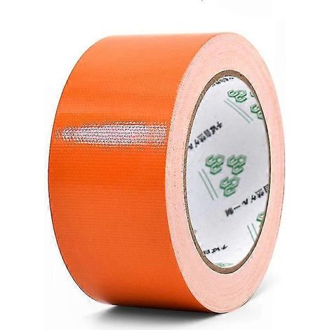 Ruban adhésif en tissu résistant pour la décoration intérieure, les revêtements de sol et les réparations de plomberie - solution imperméable à base de polyéthylène (orange) (1/5)