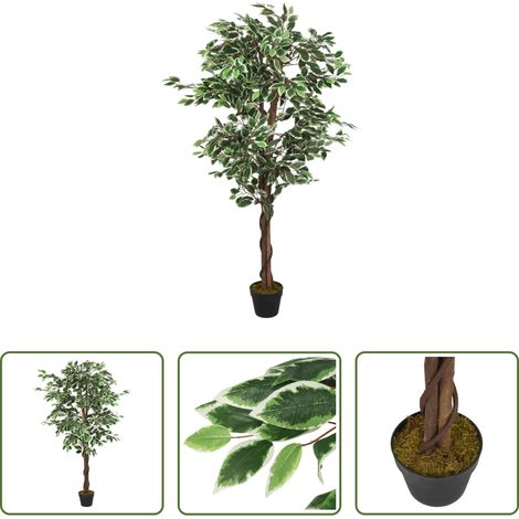 Plante artificielle -  Ficus artificiel 630 feuilles 120 cm vert (1/5)