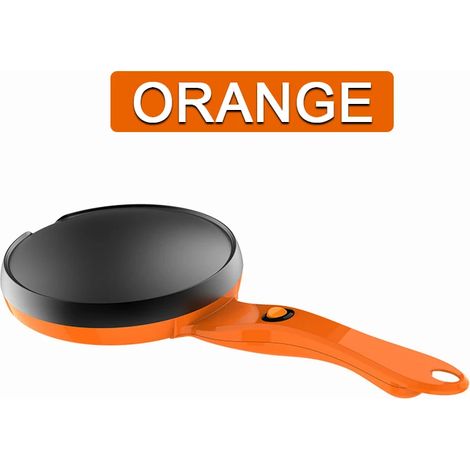 (Orange, 220 V) Crêpière électrique, appareil à pizza, poêle antiadhésive, appareil à gâteaux (1/5)