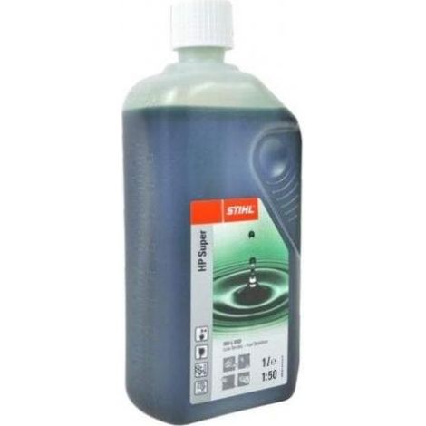 Stihl – Flacon d'huile moteur 2 temps 1L – Huile HP Super – Gobelet doseur inclus – Lubrifiant pour moteurs à essence