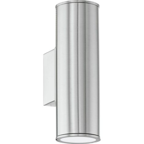 Eglo LED Außen-Wandleuchte Riga edelstahl 20 x 6,5 cm GU10 Außen-Wandleuchte (1/4)