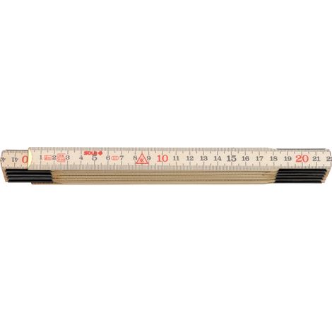 Sola H 2/10 Regla plegable - madera - en blanco - 2m