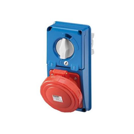 Presa Fissa Interbloccata Verticale Senza Fondo Con Base Portafusibili 3P+T 32A 200-250V - 50/60Hz 9H Ip67 (1/2)