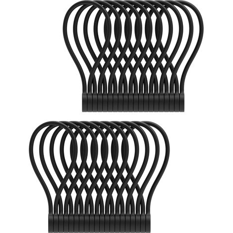 Attache Câble Magnétique En Silicone - 20 cm - Réutilisable - Pour Organisation De Câbles Et Objets Divers - Lot De 20