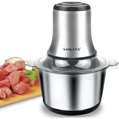 800W Hachoir Électrique Mini hachoir a viande electrique Avec Bol Acier Inox 3L, robot mixeur petit Avec 2 niveaux de vitesse (1/4)