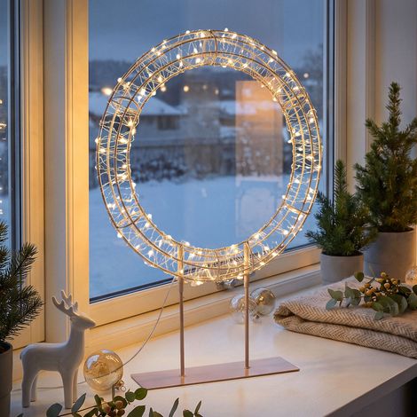 ECD Germany Corona Luminosa LED Ghirlanda da Appoggio Decorazione Natalizia (1/5)