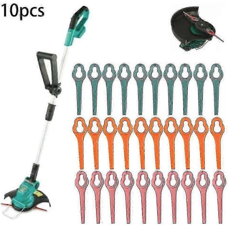Lot de 10 coupe-bordures sans fil Ferrex Far 20-1 20V/40V d'Aldi avec lames de rechange en plastique (1/4)