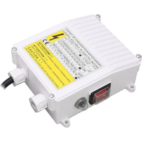 1 Boîtier De Commande Pompe Puits Profond 2,2KW 3,0HP 70uf 20A Interrupteur Submersible Prise EU Pour Maison (1/5)