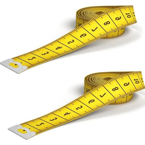 2x Mètre ruban de couture 200 cm, ruban flexible pour couture, mesures du corps et travaux manuels (1/5)