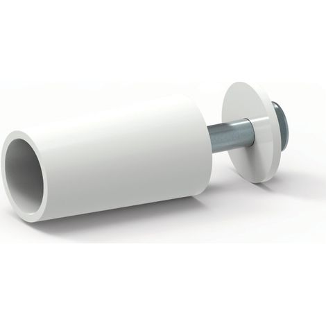 Anschlagstopfen 40 mm lang, vorne offen, WEISS
