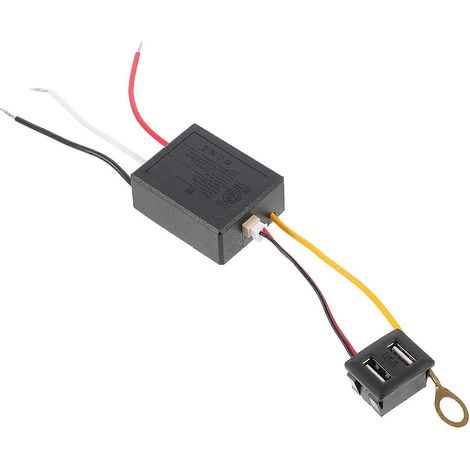 Adaptateur USB pour lampe de bureau, compatible avec les chargeurs de lampes de bureau, 1 unité de rechange, noir. (1/5)