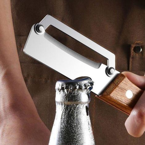 Éplucheur et Ouvre-Bouteille 2 en 1 Acier Inoxydable Lame Tranchante Poignée Bois Ergonomique pour F ACCESSOIRES POUR PULVERISATEUR (1/5)