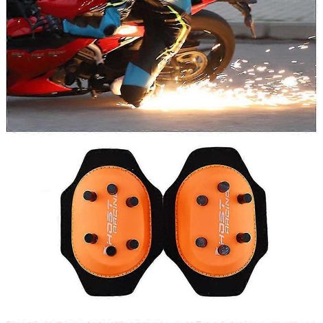 Slider Spark Grinding Knee Bag Motorrad-Knieschoner, Schutz mit Knopf, 10/20 Orange, 12 Feuerpunkte (1/5)