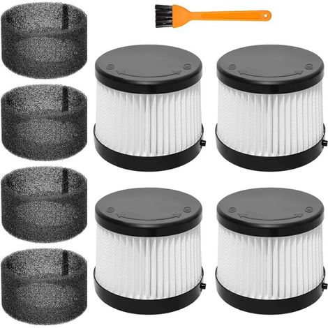 Accessoires pour filtre HEPA pour DEWALT DCV501HB / DCV5011H aspirateur Pièce de rechange, lavable et réutilisable, 4 filtres de rechange + 1 brosse de nettoyage
