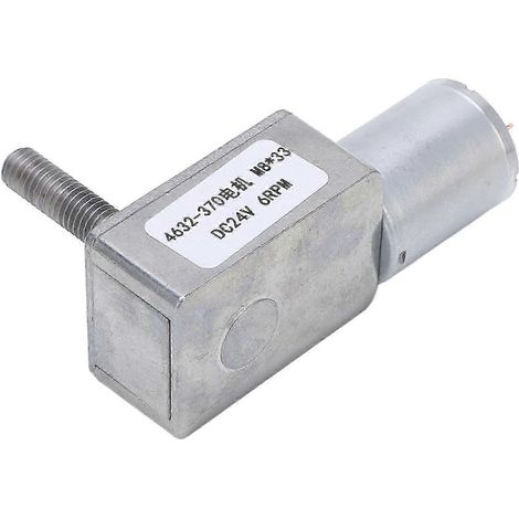 24V Gleichstrom-Getriebemotor, M8x33 Gewindewelle, 6 U/min, Untersetzungsgetriebe aus legiertem Stahl mit Hochleistungslagern, für industrielle Anwendungen. (1/5)