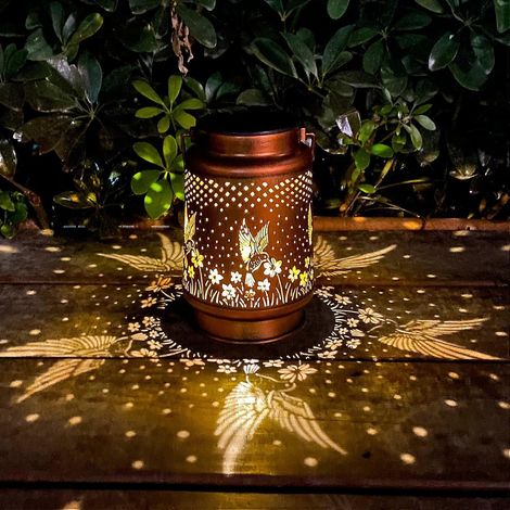Lampe solaire colibri, lampe solaire en métal, lampe solaire LED d'extérieur décorative, cadeau idéal pour les femmes et les mamans.-AquaForge