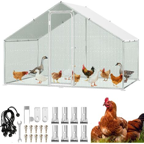 TolleTour Enclos 3×2×2 m – Poulailler en métal accessible, 6 m² de surface, porte verrouillable, parc extérieur pour poules, petits animaux et plantes (1/5)