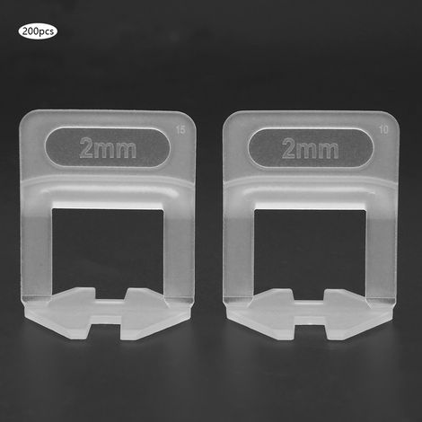 Lot de 200 clips de nivellement pour carrelage de 2 mm, pour usage domestique (1/5)