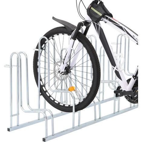 Support de vélo au sol autoportant pour 6 vélos acier galvanisé CFW61570 (1/5)
